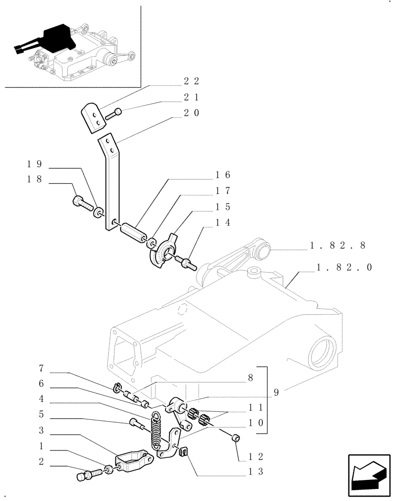 Схема запчастей Case IH JX90U - (1.82.5[04]) - LIFT - CONTROL PARTS (07) - HYDRAULIC SYSTEM