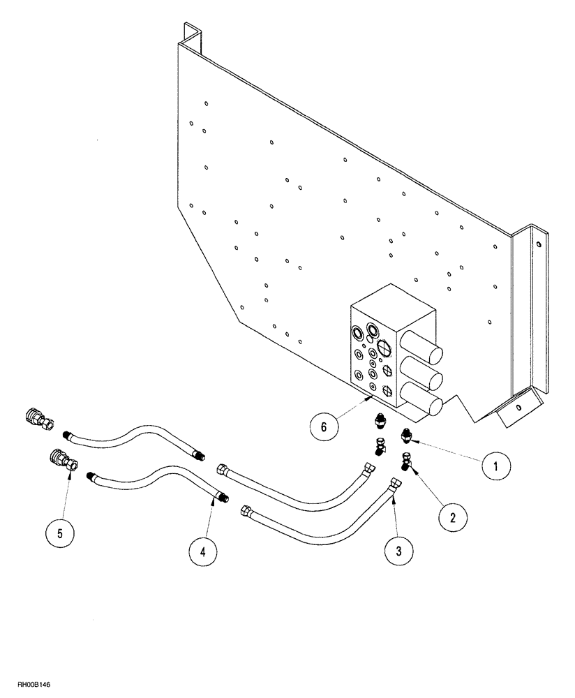 Схема запчастей Case IH AFS - (02-12) - PRESSURE / RETURN HOSES, AFS CONCORD HYDRAULICS (35) - HYDRAULIC SYSTEMS