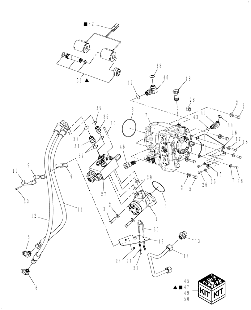 Схема запчастей Case IH AFX8010 - (A.12.A.20[2]) - FIXED SPEED - FEEDER / HEADER DRIVE HYDRAULICS A - Distribution Systems