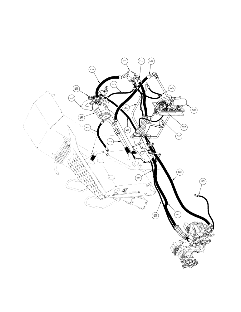 Схема запчастей Case IH STX375 - (01-11) - PICTORIAL INDEX - CHARGE PUMP AND AUXILIARY REMOTE CIRCUIT WITH STANDARD HYDRAULICS (00) - PICTORIAL INDEX