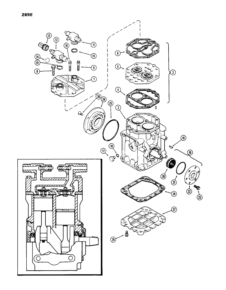 Схема запчастей Case IH 1070 - (289E) - YORK COMPRESSOR (09) - CHASSIS/ATTACHMENTS