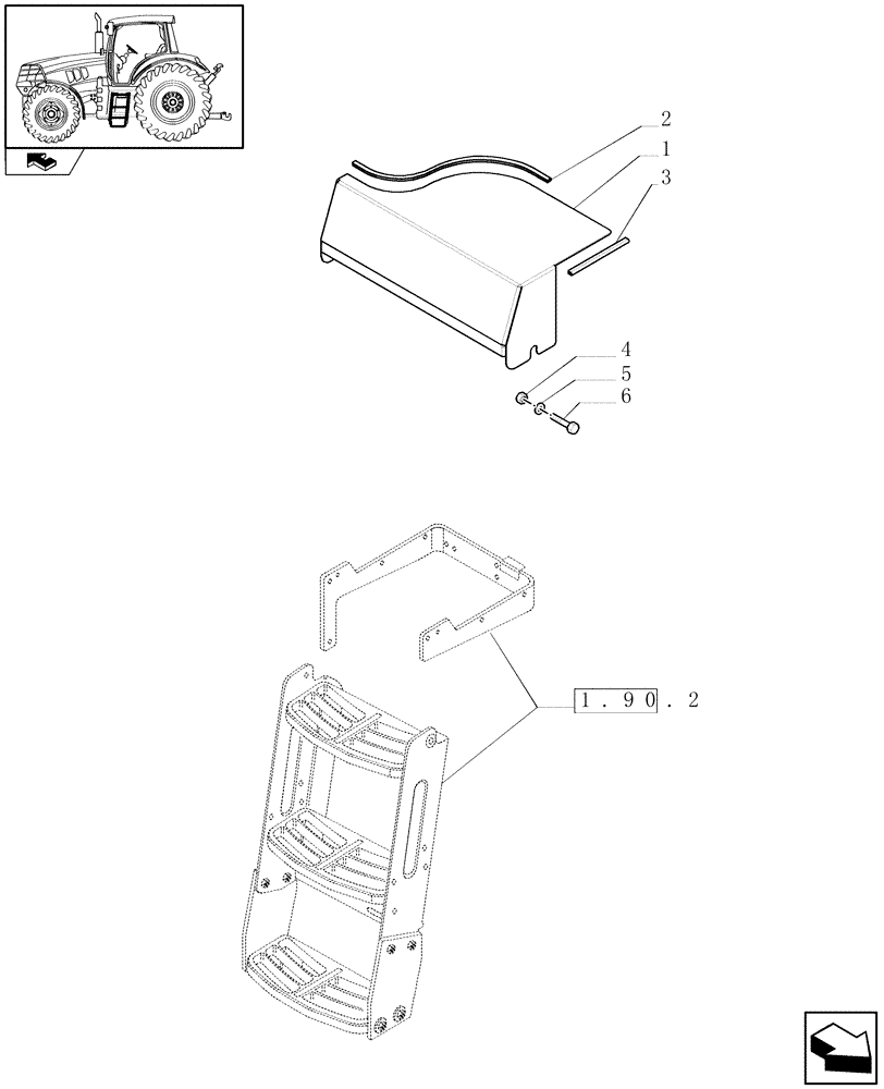 Схема запчастей Case IH PUMA 155 - (1.90.2/01) - MID MOUNTED VALVES - COVER (10) - OPERATORS PLATFORM/CAB