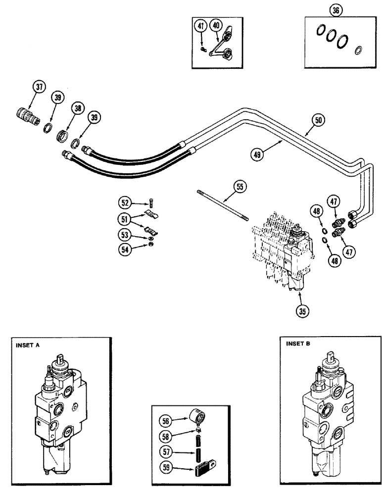 Схема запчастей Case IH 3294 - (8-308) - REMOTE HYDRAULICS, REMOTE ATTACHMENT - NO. 4 CIRCUIT (CONTD) (08) - HYDRAULICS