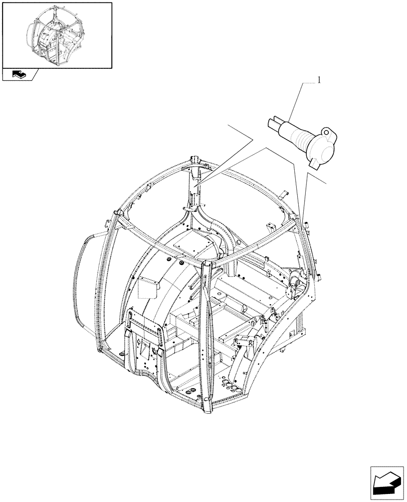 Схема запчастей Case IH PUMA 140 - (1.76.0[04]) - ROTARY BEACON POWER SOCKET (06) - ELECTRICAL SYSTEMS