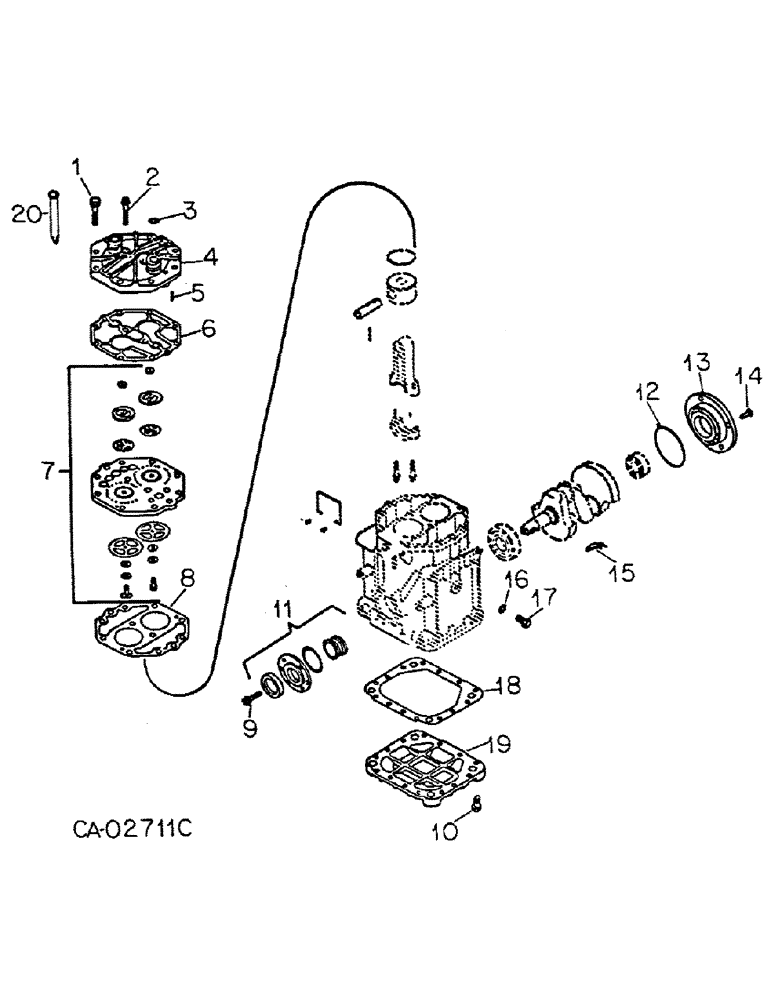 Схема запчастей Case IH 5488 - (13-36) - SUPERSTRUCTURE, COMPRESSOR (05) - SUPERSTRUCTURE