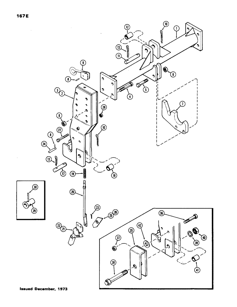 Схема запчастей Case IH 1170 - (167E) - QUICK HITCH COUPLER (09) - CHASSIS/ATTACHMENTS