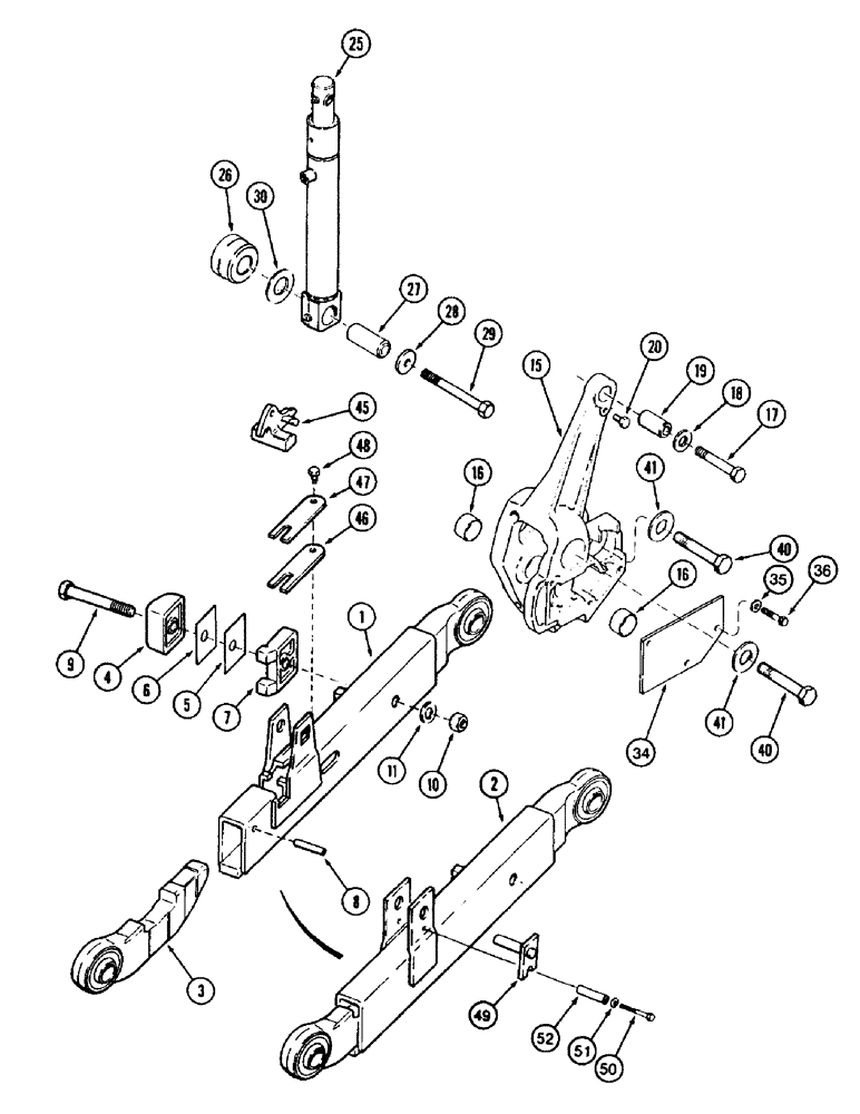 Схема запчастей Case IH 8930 - (9-006) - HITCH LOWER LIFT LINKS (09) - CHASSIS/ATTACHMENTS