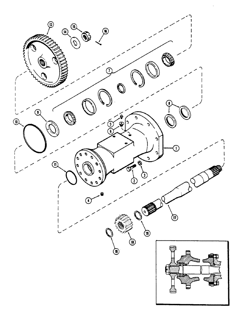 Схема запчастей Case IH 1175 - (126) - REAR AXLE AND HOUSING, FIRST USED TRACTOR SERIAL NUMBER 8715247 (06) - POWER TRAIN