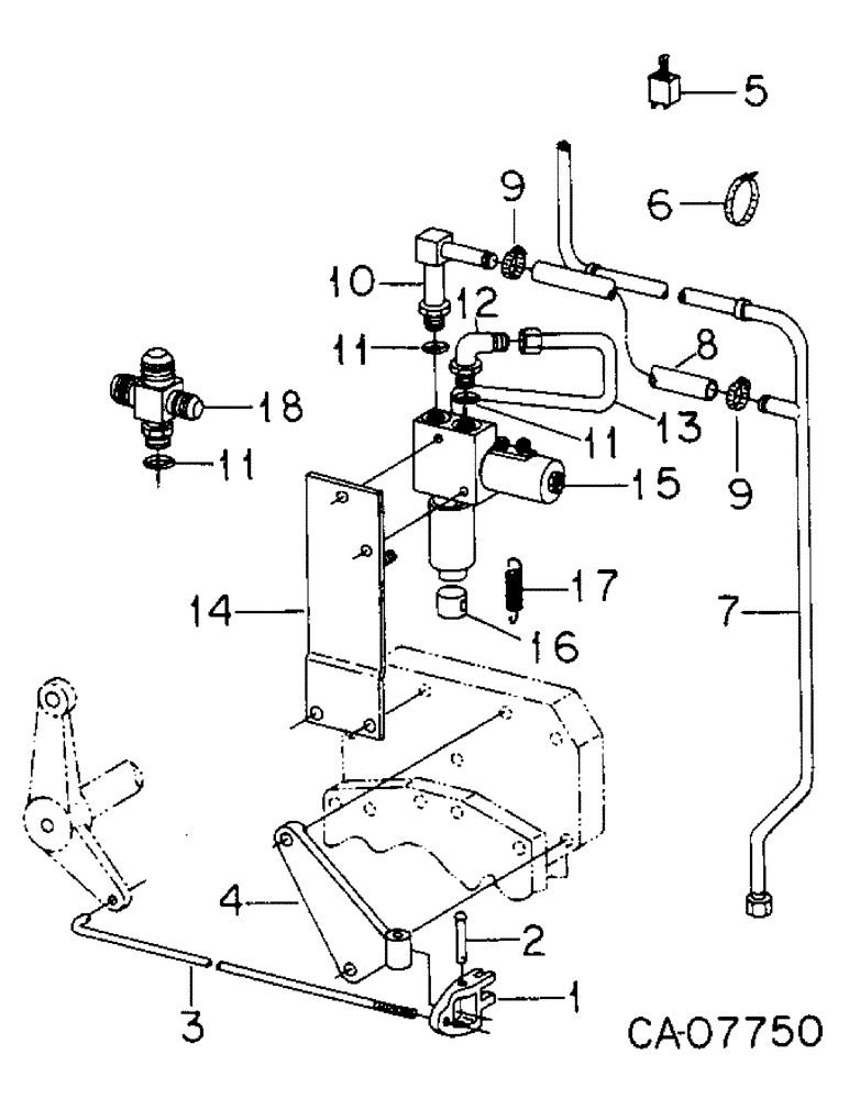 Схема запчастей Case IH 6788 - (07-51) - DRIVE TRAIN, TORQUE AMPLIFIER CONTROLS (04) - Drive Train