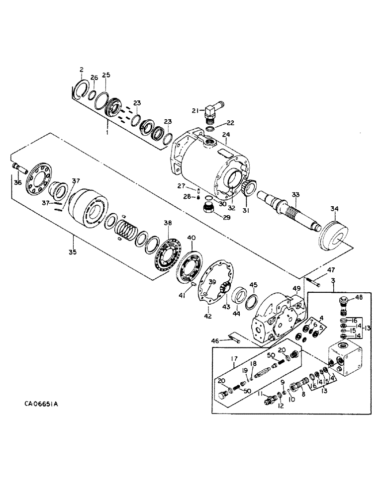 Схема запчастей Case IH 1460 - (10-32) - HYDRAULICS, HYDROSTATIC MOTOR, SINGLE SPEED, EATON (07) - HYDRAULICS