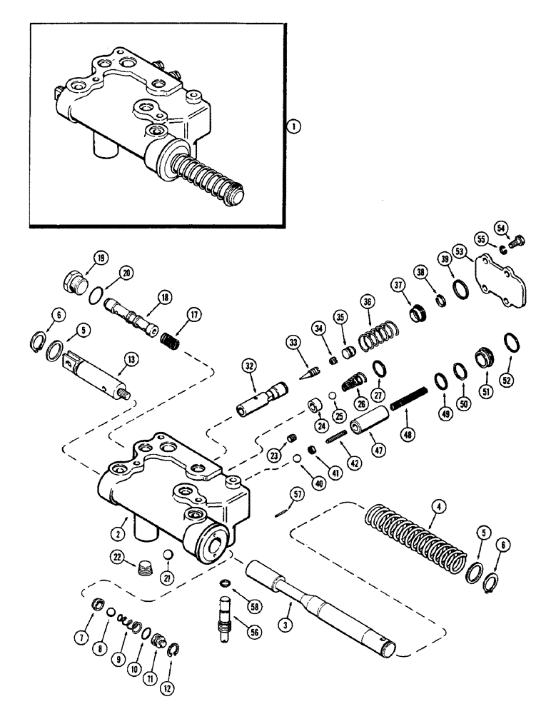 Схема запчастей Case IH 1370 - (218) - D.O.M. SYSTEM, A63470 DEPTH AND POSITION VALVE ASSEMBLY (09) - CHASSIS/ATTACHMENTS