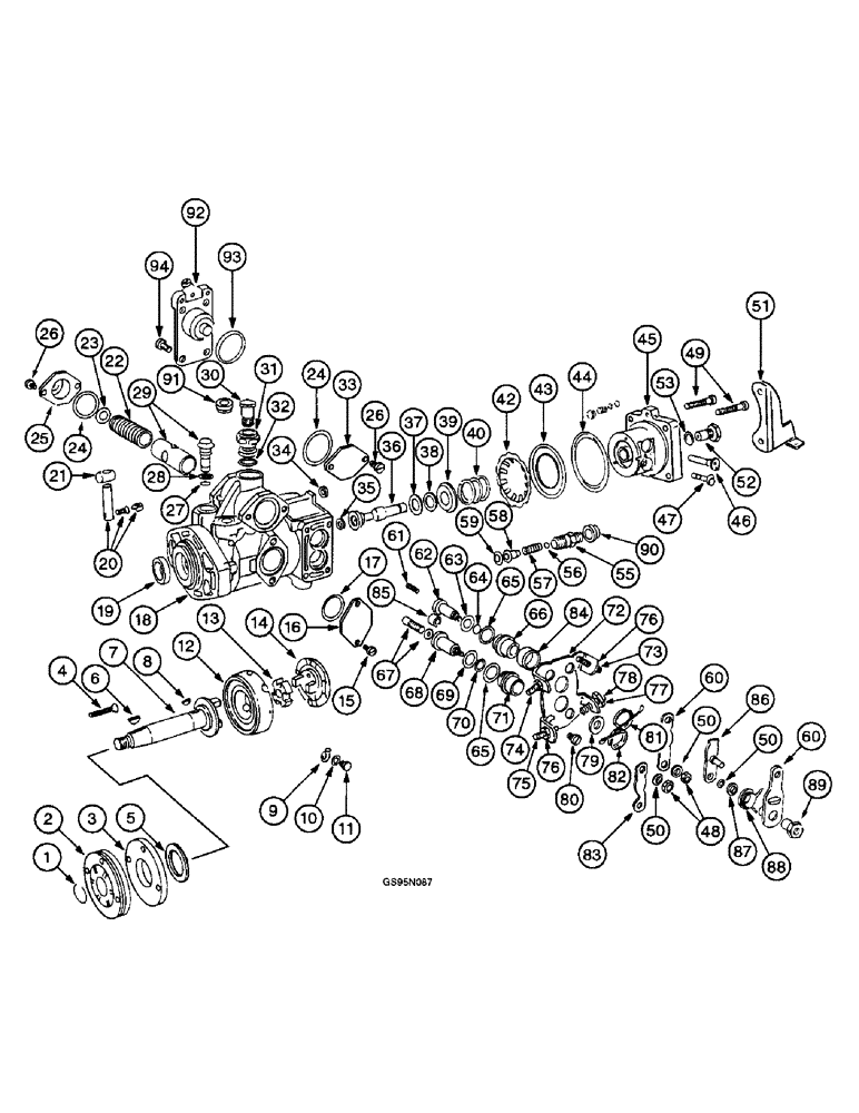 Схема запчастей Case IH D-310 - (5-060) - FUEL INJECTION PUMP 