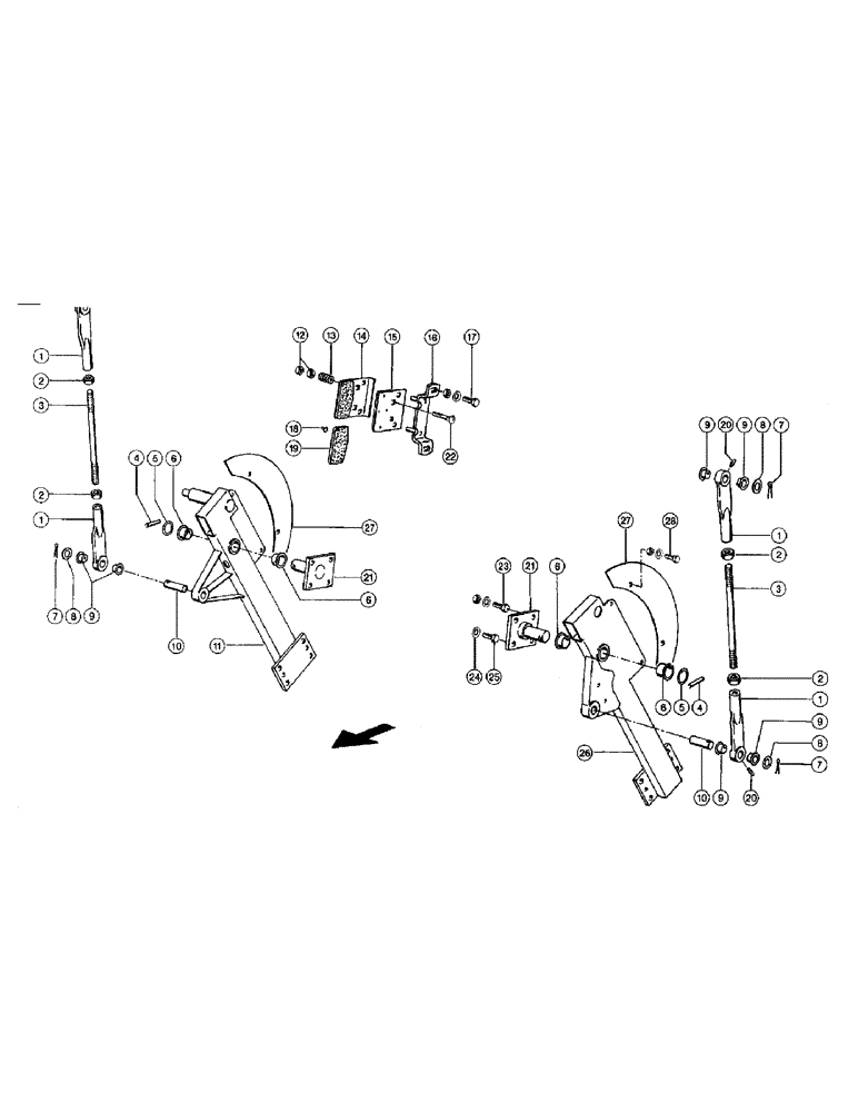 Схема запчастей Case IH 110 - (027) - NEEDLE YOKE (15) - TYING MECHANISM