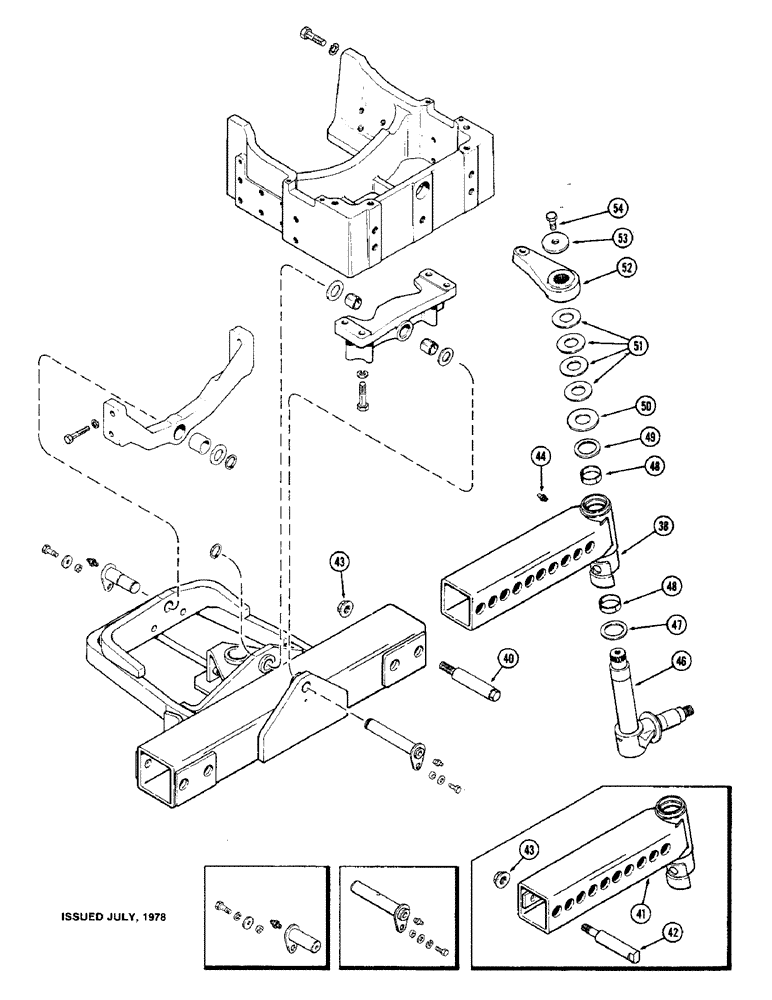 Схема запчастей Case IH 1570 - (095A) - ADJUSTABLE FRONT AXLE (05) - STEERING