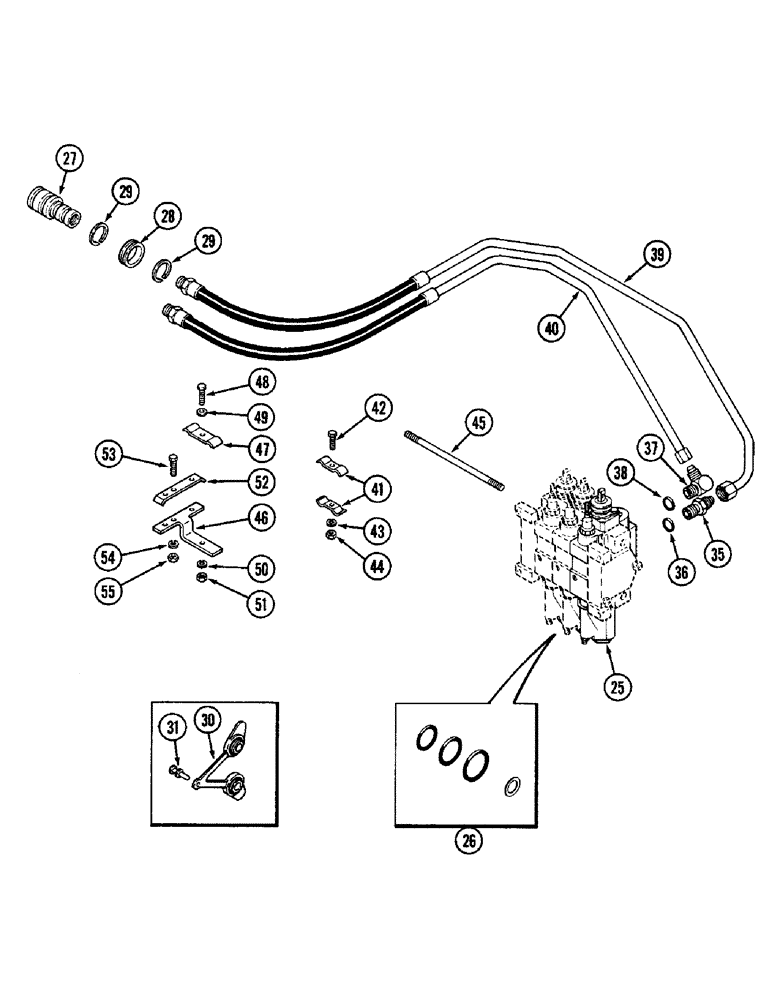 Схема запчастей Case IH 2090 - (8-408) - REMOTE HYDRAULICS, REMOTE ATTACHMENT, NUMBER THREE CIRCUIT (CONTD) (08) - HYDRAULICS