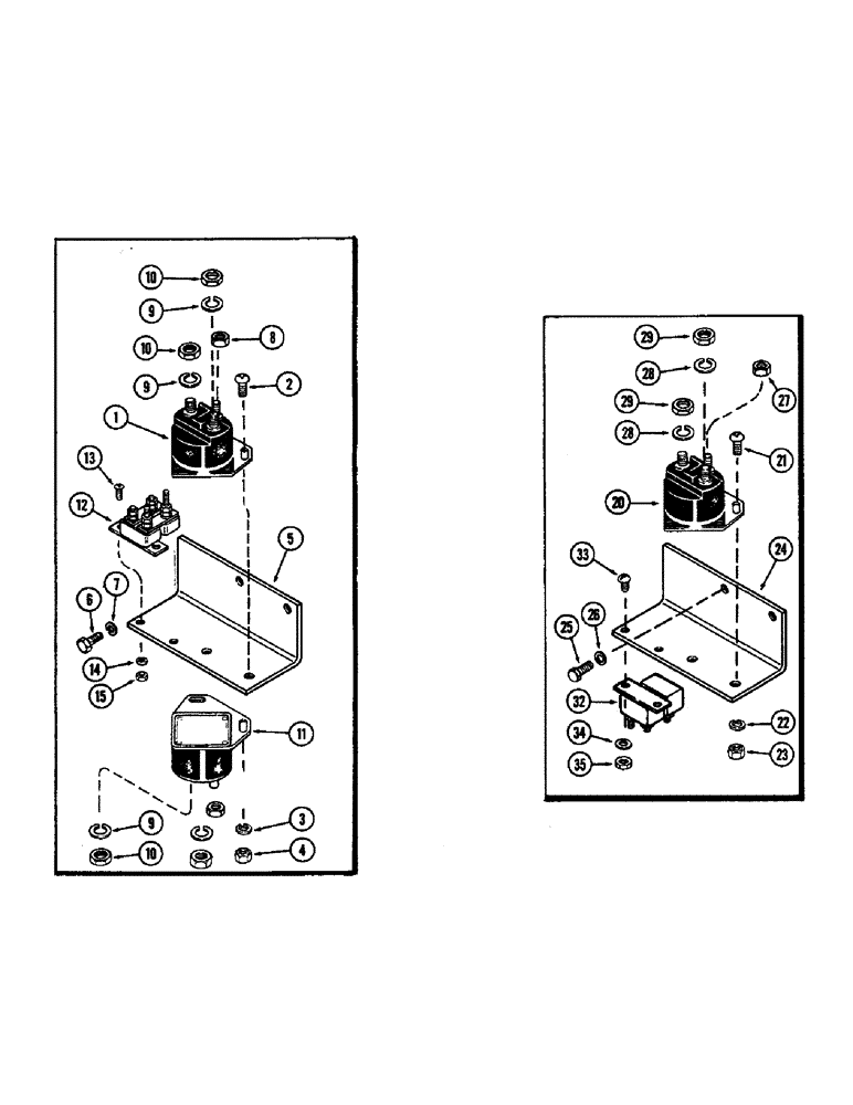 Схема запчастей Case IH 2470 - (096) - ELECTRICAL EQUIP. MOUNTING, SOLENOID STARTER SWITCH & CIRCUIT BREAKER, P.I.N. 8825001 - 8826412 (04) - ELECTRICAL SYSTEMS