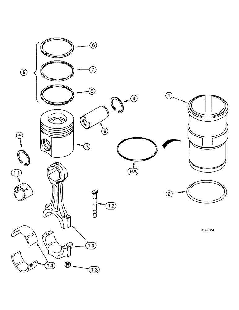 Схема запчастей Case IH 2188 - (2-52) - PISTON AND CONNECTING ROD, 6TA-830 ENGINE, PRIOR TO COMBINE P.I.N. JJC0191483 (01) - ENGINE