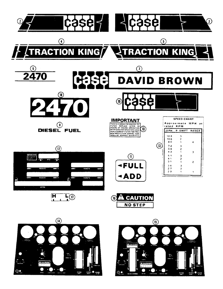 Схема запчастей Case IH 2470 - (458) - DECALS (09) - CHASSIS/ATTACHMENTS