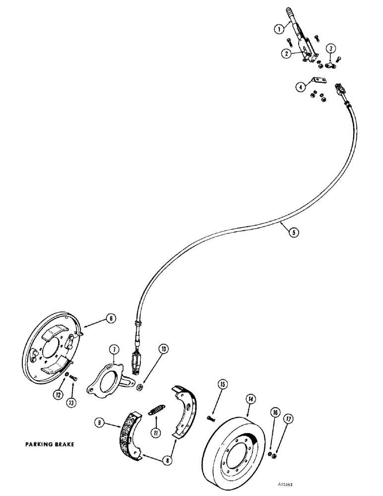 Схема запчастей Case IH 1470 - (122) - PARKING BRAKE (07) - BRAKES