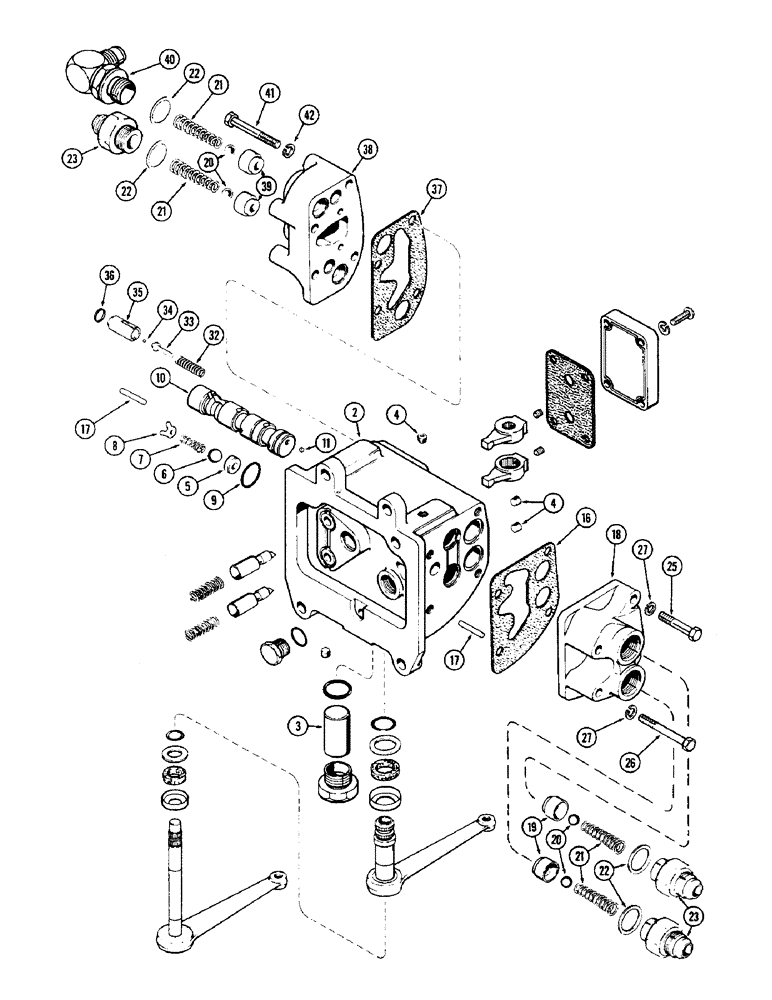 Схема запчастей Case IH 2470 - (213C) - A76471 REMOTE HYDRAULICS VALVE ASSYEMBLY, 1ST USED TRACTOR SERIAL NO. 8713156 (08) - HYDRAULICS