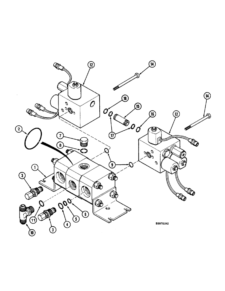 Схема запчастей Case IH 900 - (8-128) - FLOW DIVIDER AND SEQUENCING VALVE ASSEMBLY, CYCLO AIR HORIZONTAL FOLDING, ALL ROW SIZES (08) - HYDRAULICS