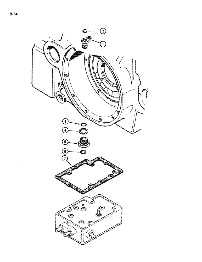 Схема запчастей Case IH 3594 - (8-074) - HITCH SYSTEM, DRAFT CONTROL SENSING LINKAGE (08) - HYDRAULICS