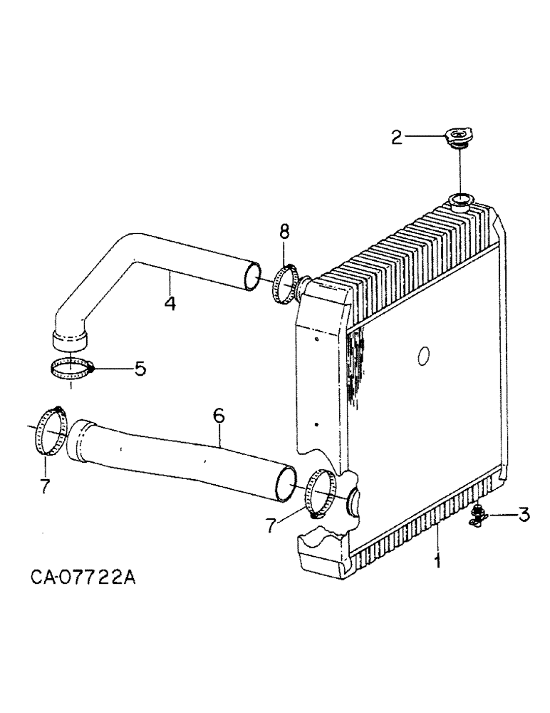 Схема запчастей Case IH 5088 - (06-03) - COOLING, RADIATOR AND CONNECTIONS Cooling