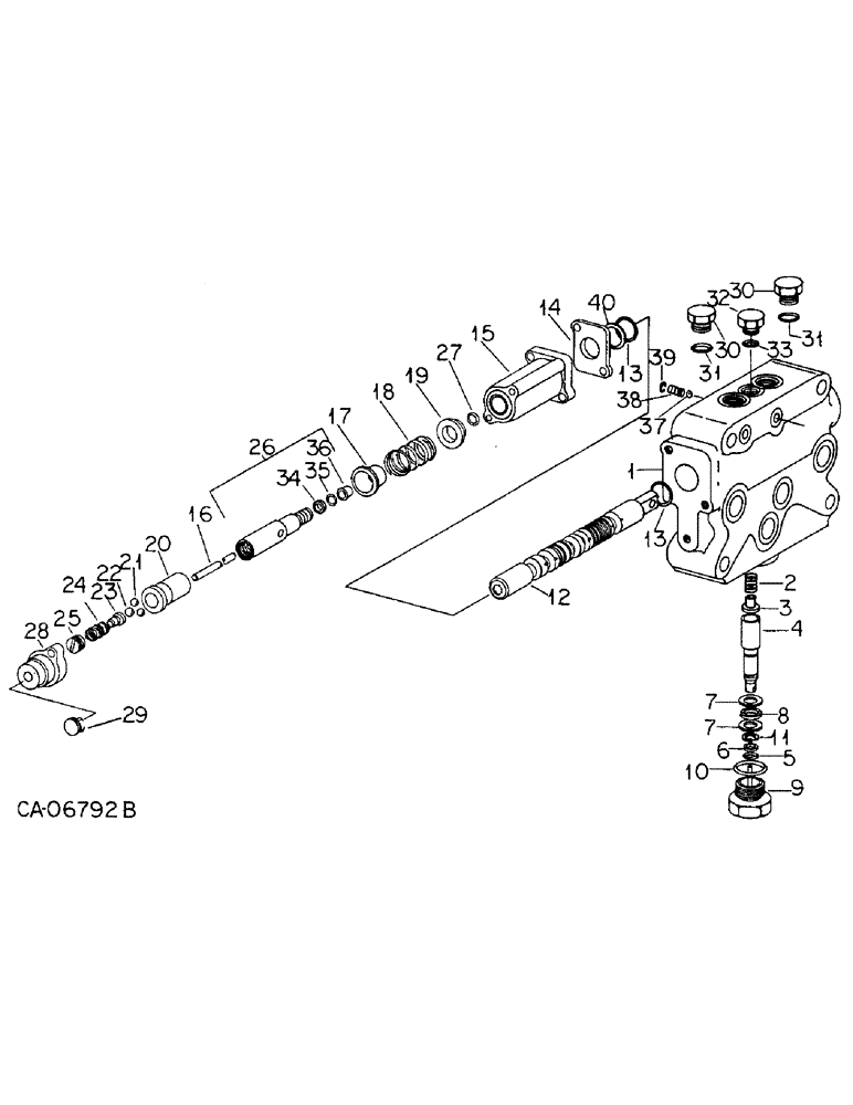 Схема запчастей Case IH 3788 - (10-32) - HYDRAULICS, CLOSE CENTER MOTOR CONTROL VALVE (07) - HYDRAULICS