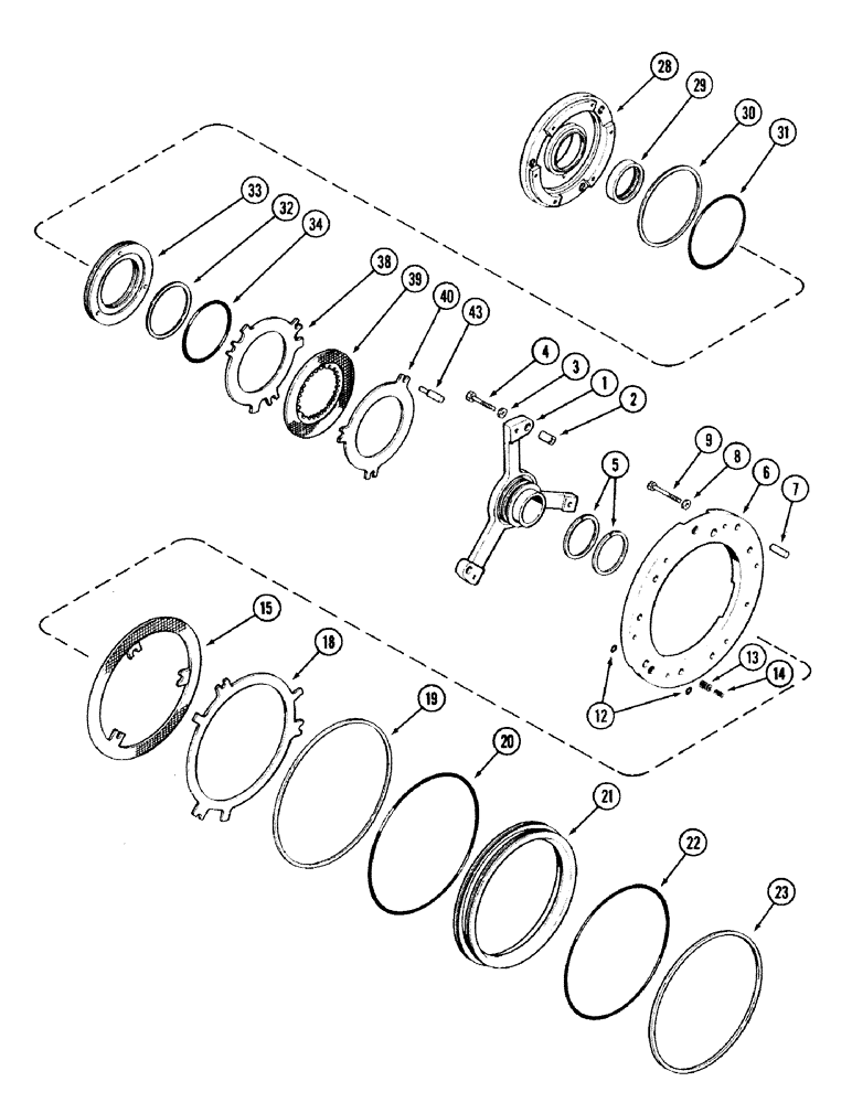 Схема запчастей Case IH 2594 - (6-046) - TRANSMISSION, DUAL RANGE (C5) AND (C6) CLUTCHES (06) - POWER TRAIN