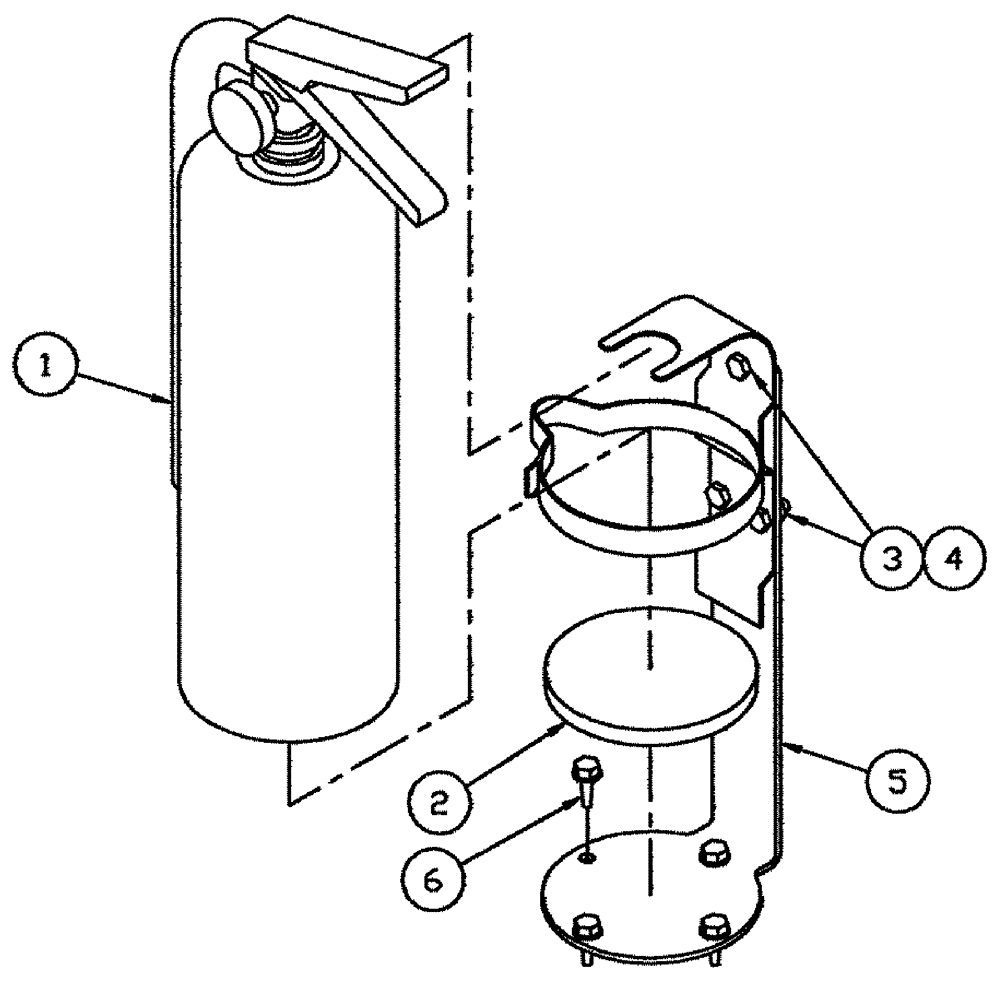 Схема запчастей Case IH SPX3310 - (11-023) - FIRE EXTINGUISHER GROUP Options