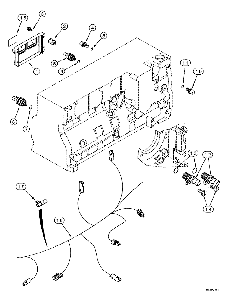 Схема запчастей Case IH MX270 - (4-006) - MODULE, ENGINE CONTROL, MX240, MX270 (04) - ELECTRICAL SYSTEMS