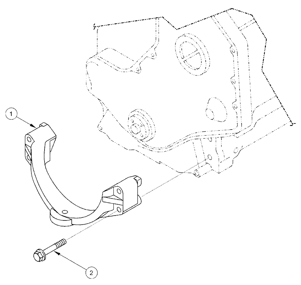 Схема запчастей Case IH 3150 - (03-005) - FRONT ENGINE SUPPORT (01) - ENGINE