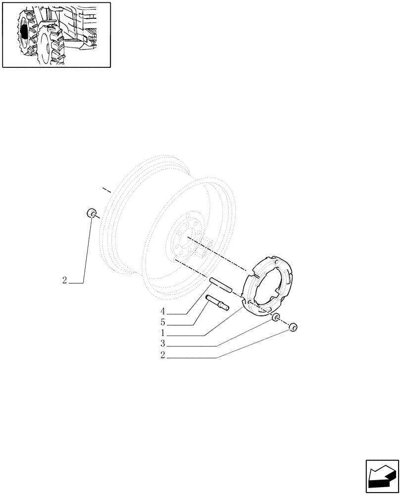 Схема запчастей Case IH PUMA 210 - (1.49.7/02) - (VAR.087/1-088/1) REAR BALLAST (05) - REAR AXLE