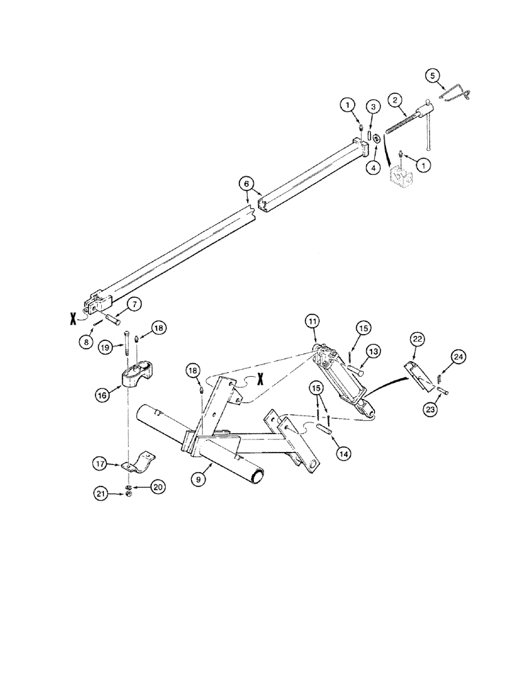 Схема запчастей Case IH 4200 - (09-10) - WING FRAME AXLES AND DEPTH CONTROL, SINGLE WHEEL (09) - CHASSIS/ATTACHMENTS