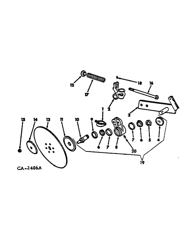 Схема запчастей Case IH 710 - (AP-13) - ROLLING COLTER, CUSHION TYPE, ONE PER FURROW 