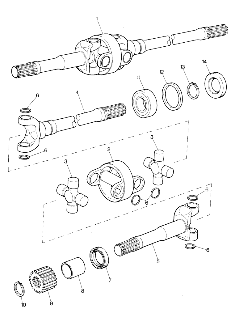 Схема запчастей Case IH 1290 - (G-10) - AXLE HALF SHAFTS, MFD CARRARO AXLE (04) - FRONT AXLE