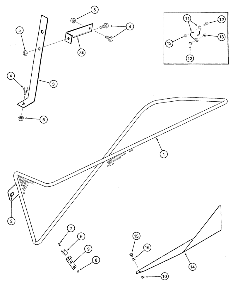 Схема запчастей Case IH 2366 - (09C-11) - SHIELDS, INLET AND SEPARATOR - RIGHT HAND REAR (15) - BEATER & CLEANING FANS