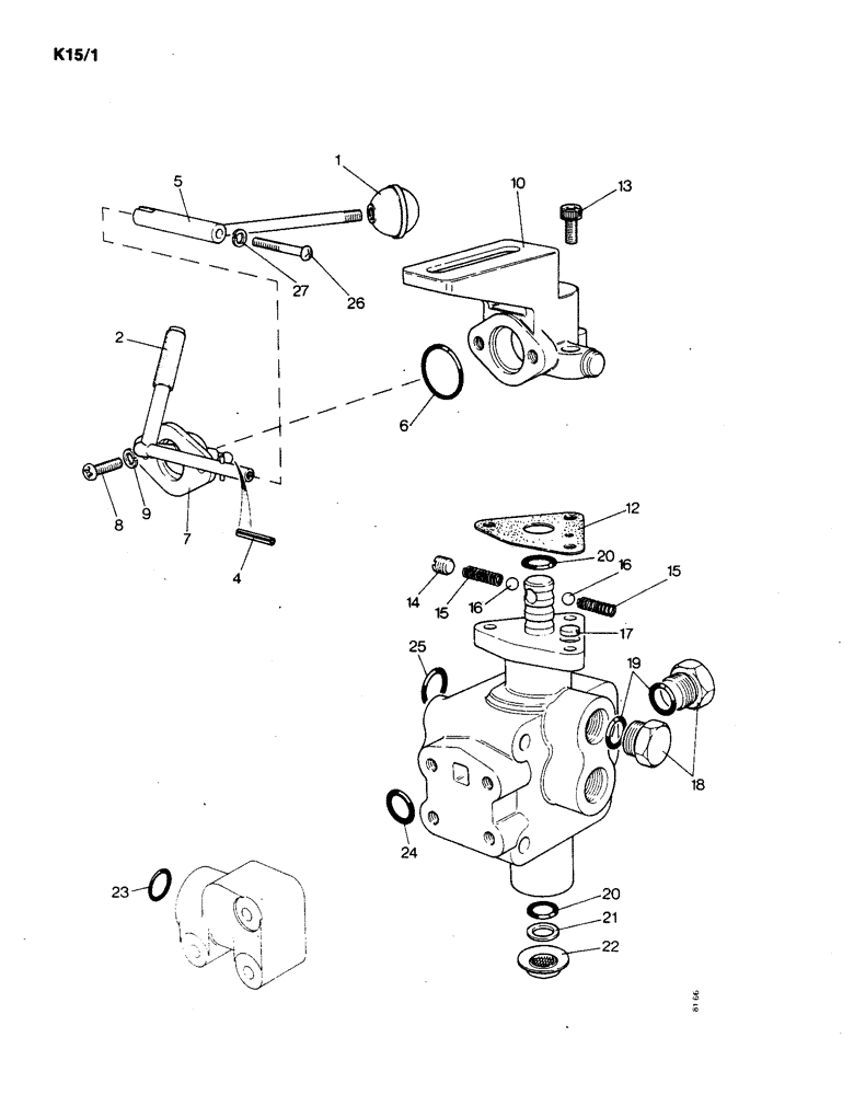 Схема запчастей Case IH 1190 - (K-15) - THREE WAY VALVE ASSEMBLY (07) - HYDRAULICS