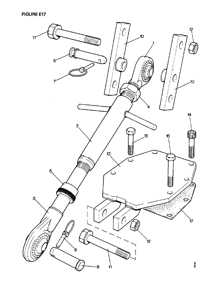 Схема запчастей Case IH 1410 - (E17-1) - SELECTAMATIC HYDRAULIC SYSTEM, TOP LINK (07) - HYDRAULIC SYSTEM