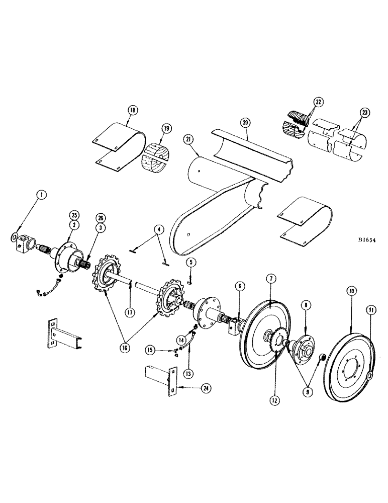 Схема запчастей Case IH 660 - (082) - FEEDER RAKE UPPER SHAFT 