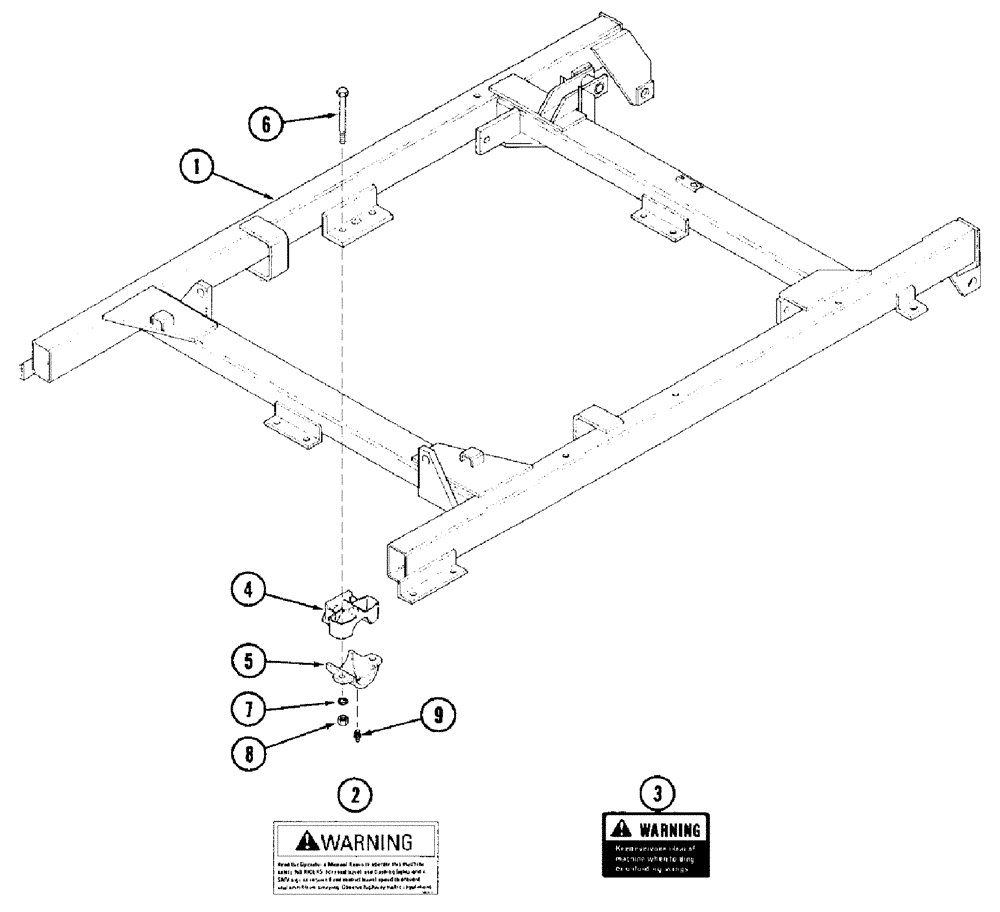 Схема запчастей Case IH 3950 - (9-01) - MAIN FRAME (09) - CHASSIS/ATTACHMENTS