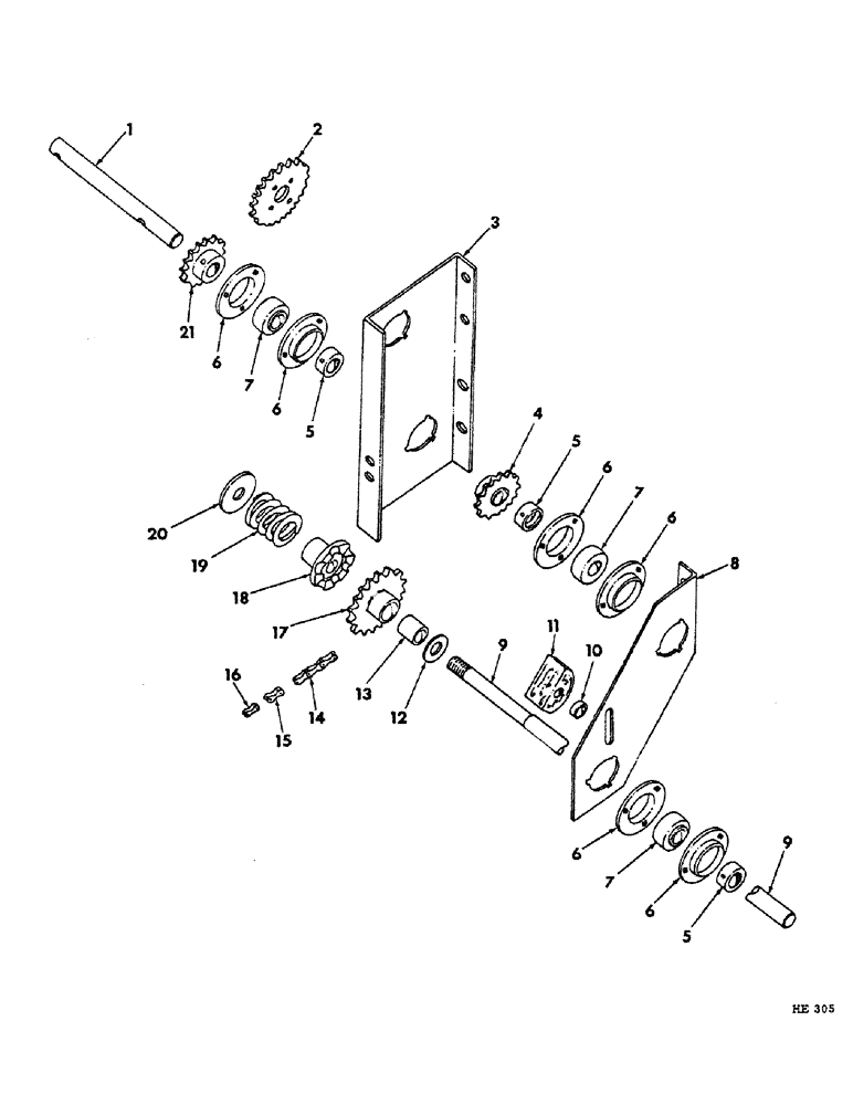 Схема запчастей Case IH 275 - (L-36) - BUNK FEED PIVOT SHAFT DRIVE, (PRIOR 1970) 