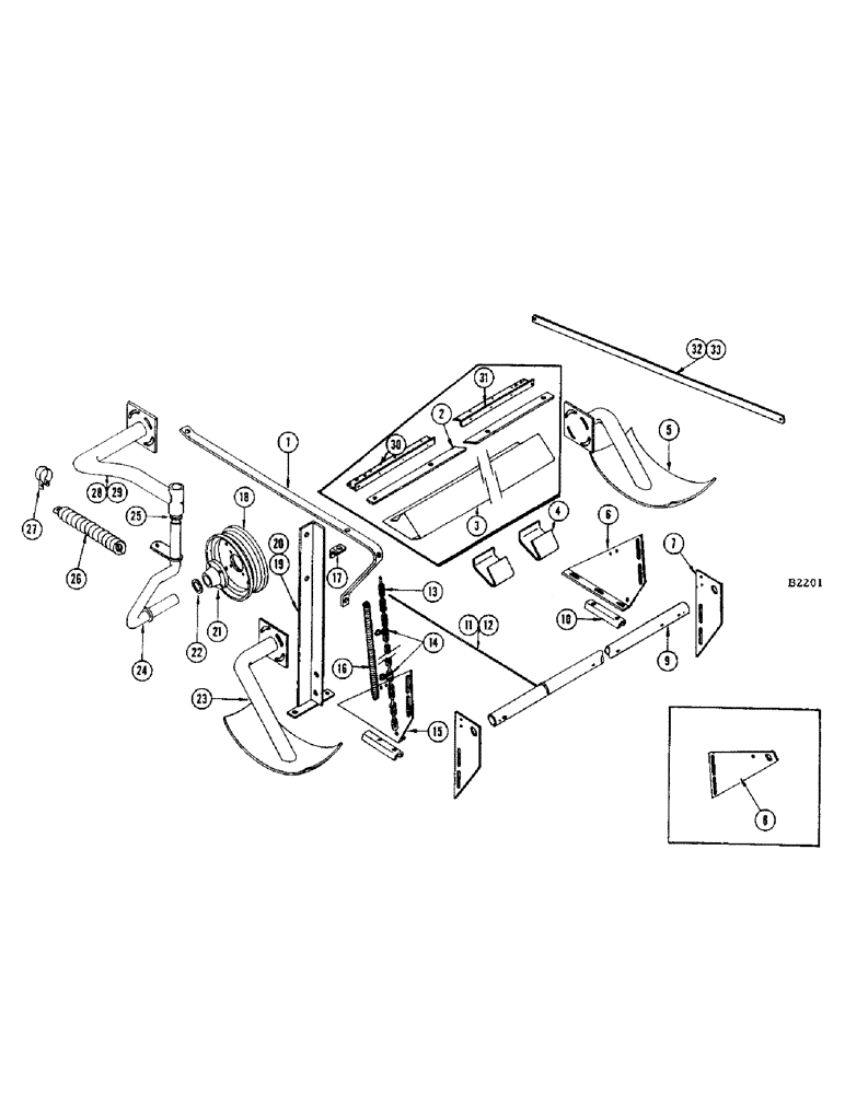 Схема запчастей Case IH 400 - (012) - PICKUP SUPPORTS (58) - ATTACHMENTS/HEADERS