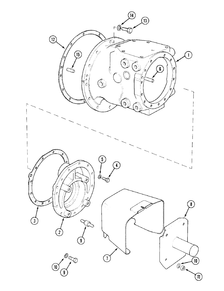 Схема запчастей Case IH 1394 - (6-274) - REVERSIBLE SHAFT PTO, HOUSING AND COVERS (06) - POWER TRAIN