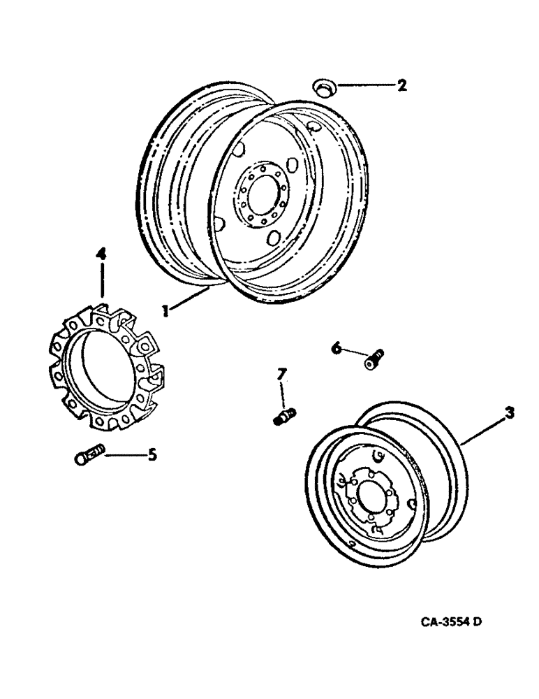 Схема запчастей Case IH 915 - (15-1) - WHEELS AND TRACTION, MAIN WHEEL AND GUIDE WHEEL Wheels & Traction