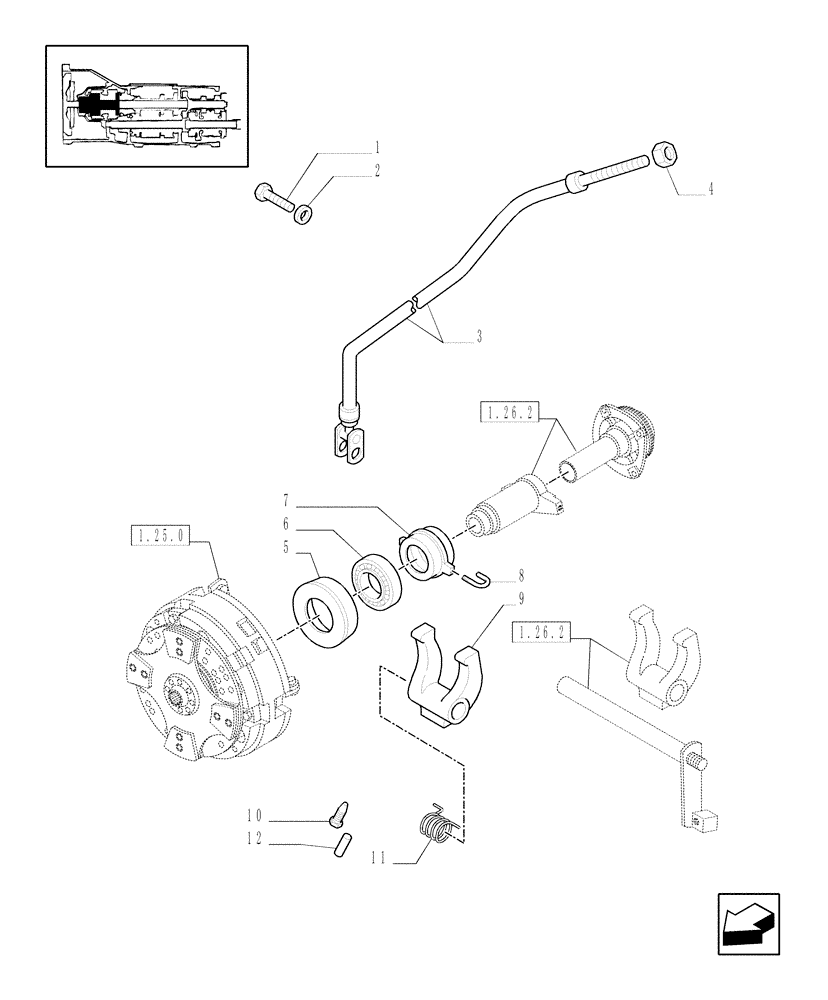 Схема запчастей Case IH JX1075C - (1.26.5) - PTO ENGAGEMENT CLUTCH (03) - TRANSMISSION