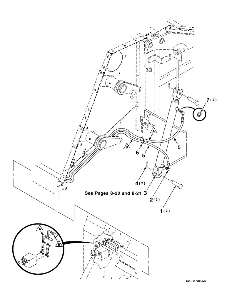 Схема запчастей Case IH 8430 - (8-16) - HYDRAULIC ASSEMBLY - LEFT (TAILGATE) (07) - HYDRAULICS