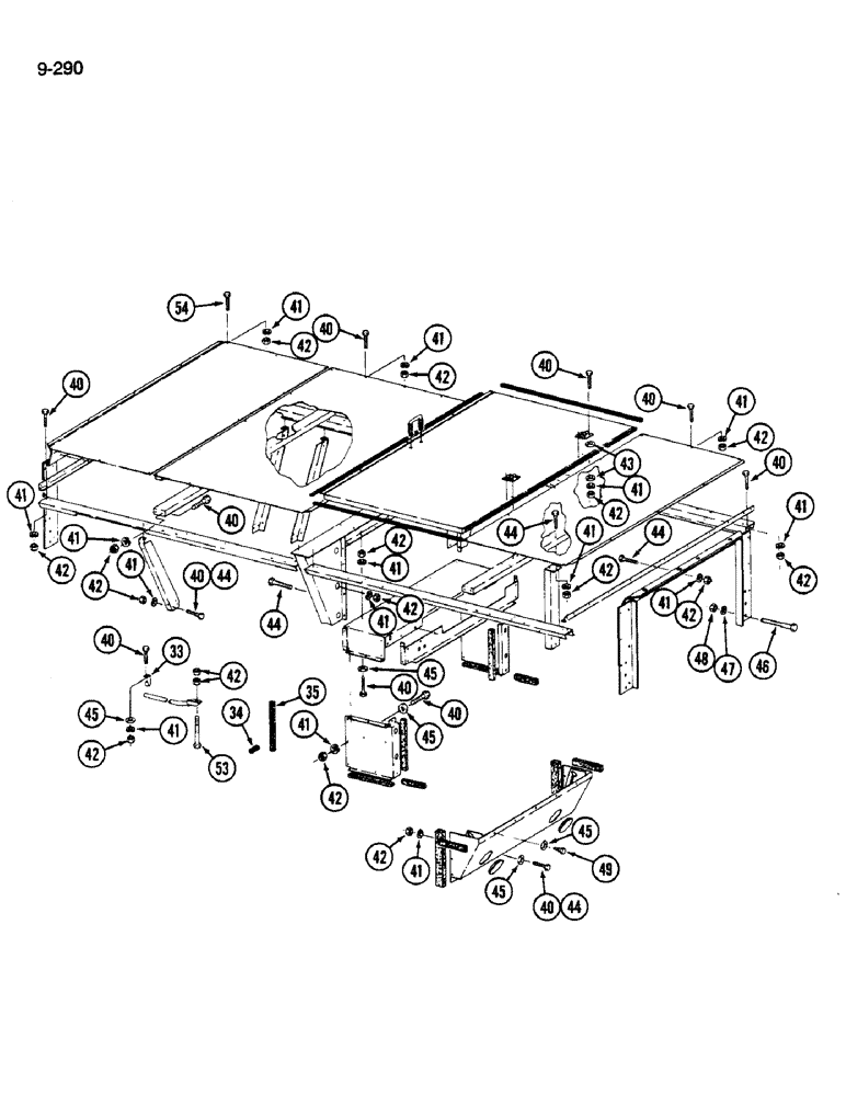 Схема запчастей Case IH 1822 - (9-290) - ENGINE AND RADIATOR SHIELDS (12) - CHASSIS