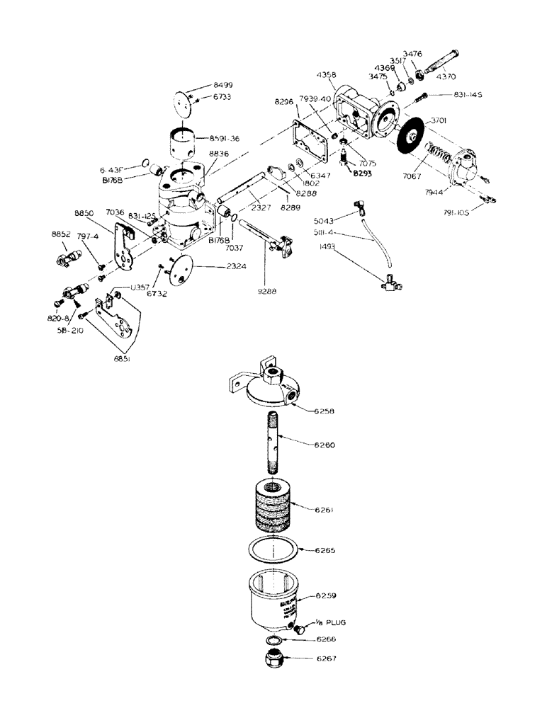 Схема запчастей Case IH 800 - (212) - A21229 CARBURETOR PARTS, ENSIGN MODEL XG 1-1/4 INCH, NUMBER 9262 (10) - ENGINE