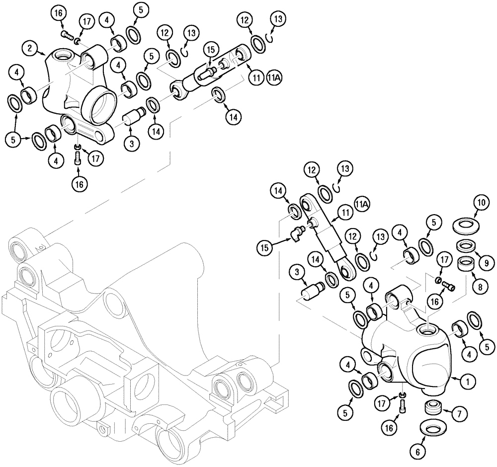 Схема запчастей Case IH MX135 - (05-13) - FRONT AXLE SUSPENSION (05) - STEERING